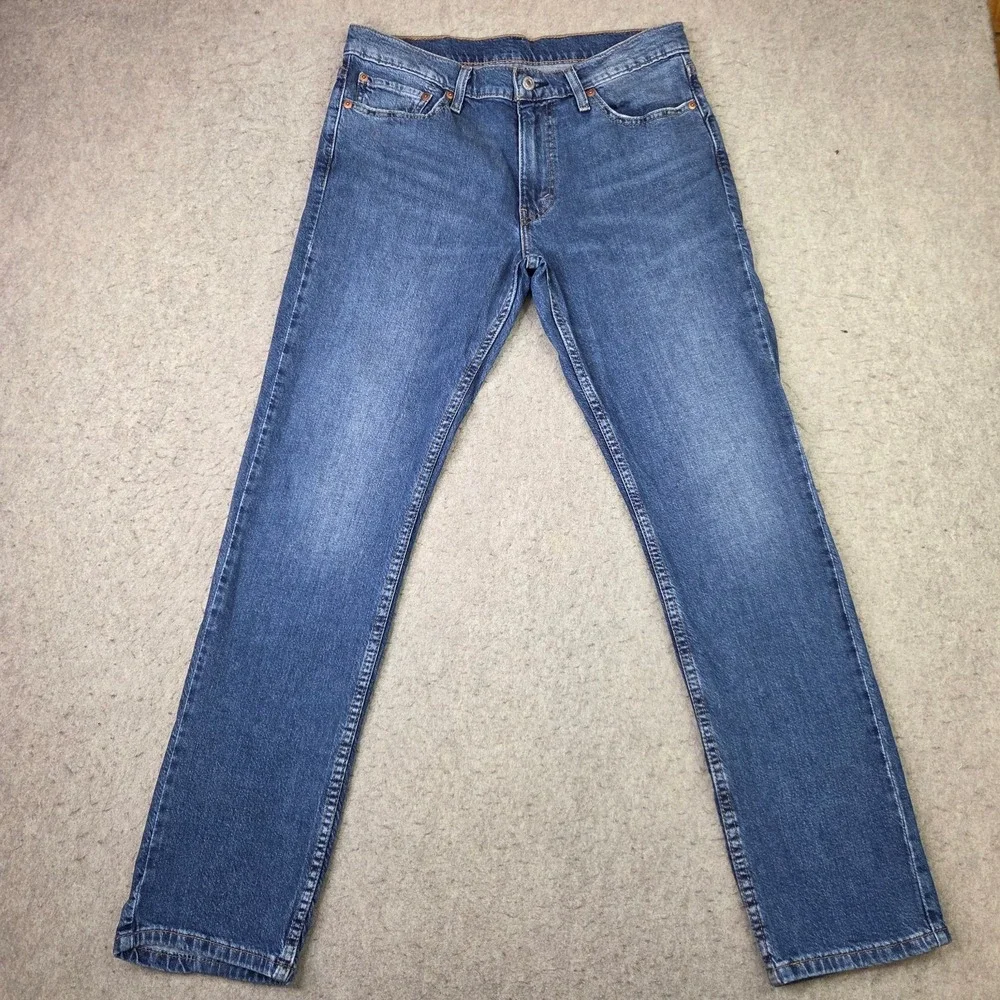 Levi 511 Jeans Mens 33x32 Blue Straight Leg Red Tab Western Riding Casual